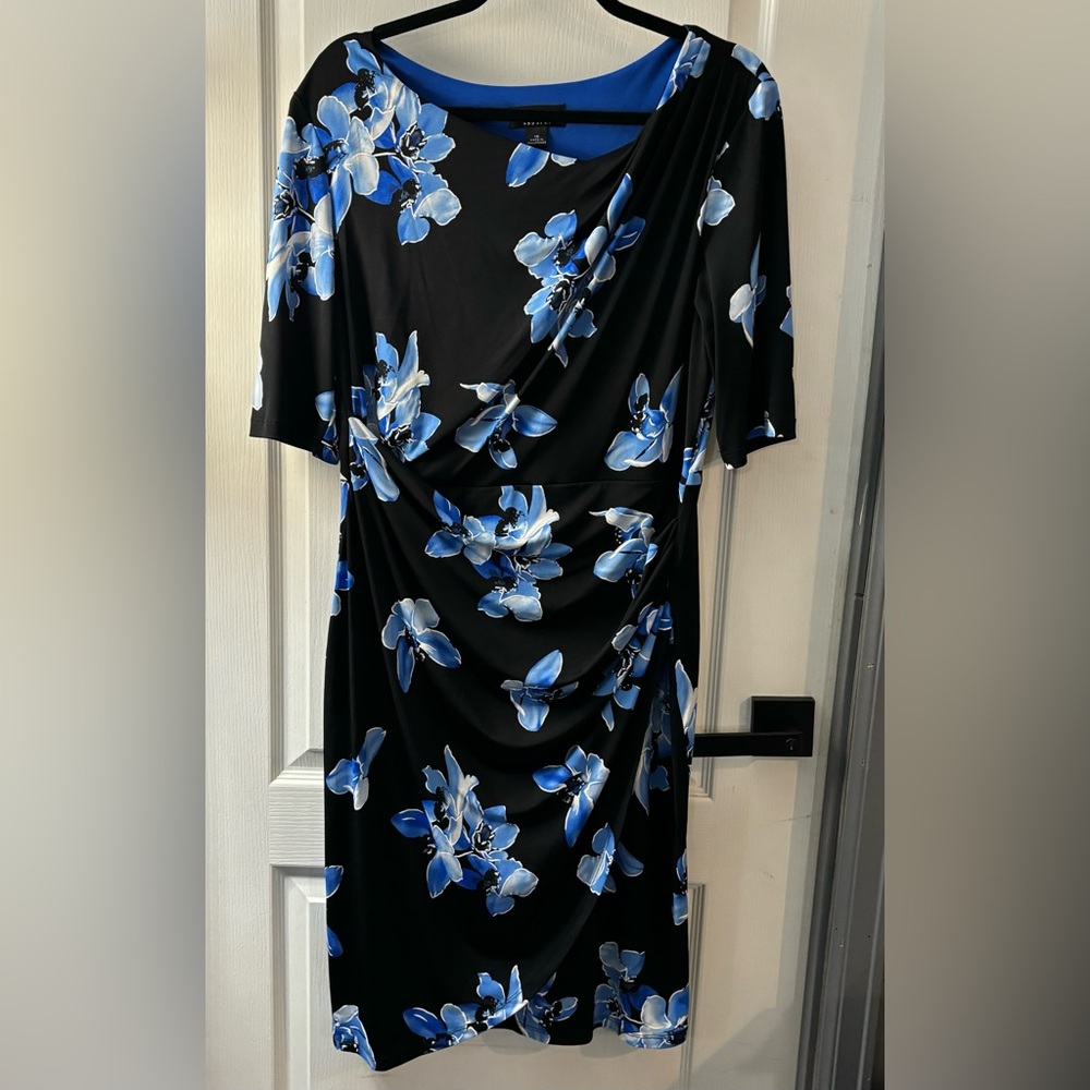 Stretchy, faux wrap around dress size 16